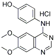 4-(4'-HYDROXYLPHENYL)-AMINO-6,7-DIMETHOXYQUINAZOLINE HYDROCHLORIDE 结构式