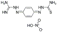 (2Z)-2-((4Z)-4-[(AMINOCARBONOTHIOYL)HYDRAZONO]CYCLOHEXA-2,5-DIEN-1-YLIDENE)HYDRAZINECARBOXIMIDAMIDE NITRATE 结构式