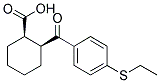 CIS-2-(4-THIOETHYLBENZOYL)CYCLOHEXANE-1-CARBOXYLIC ACID 结构式