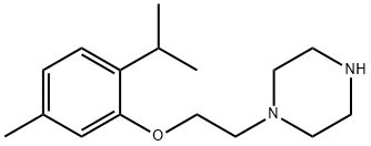 1-(2-(2-异丙基-5-甲基苯氧基)乙基)哌嗪 结构式