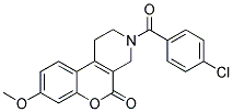 3-(4-Chlorobenzoyl)-8-methoxy-1,2,3,4-tetrahydro-5H-chromeno[3,4-c]pyridin-5-one 结构式