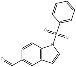 1-(苯磺酰基)-1H-吲哚-5-碳醛 结构式