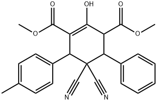 DIMETHYL 5,5-DICYANO-2-HYDROXY-6-(4-METHYLPHENYL)-4-PHENYL-1-CYCLOHEXENE-1,3-DICARBOXYLATE 结构式