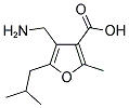 4-AMINOMETHYL-5-ISOBUTYL-2-METHYL-FURAN-3-CARBOXYLIC ACID 结构式