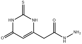 2-(2-巯基-6-氧代-1,6-二氢嘧啶-4-基)乙酰肼 结构式