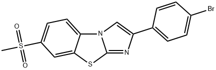 2-(4-BROMOPHENYL)-7-(METHYLSULFONYL)IMIDAZO[2,1-B][1,3]BENZOTHIAZOLE 结构式
