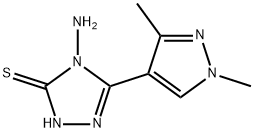 4-氨基-5-(1,3-二甲基-1H-吡唑-4-基)-4H-1,2,4-三唑-3-硫醇 结构式