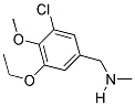 1-(3-CHLORO-5-ETHOXY-4-METHOXYPHENYL)-N-METHYLMETHANAMINE 结构式