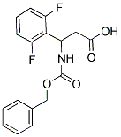 3-BENZYLOXYCARBONYLAMINO-3-(2,6-DIFLUORO-PHENYL)-PROPIONIC ACID 结构式