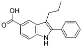 2-PHENYL-3-PROPYL-1H-INDOLE-5-CARBOXYLIC ACID 结构式