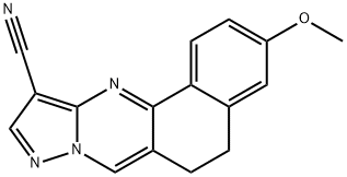 3-METHOXY-5,6-DIHYDROBENZO[H]PYRAZOLO[5,1-B]QUINAZOLINE-11-CARBONITRILE 结构式