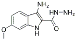 3-AMINO-6-METHOXY-1H-INDOLE-2-CARBOXYLIC ACID HYDRAZIDE 结构式