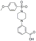 3-(4-[(4-METHOXYPHENYL)SULFONYL]PIPERAZIN-1-YL)BENZOIC ACID 结构式