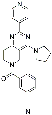 3-(2-PYRIDIN-4-YL-4-PYRROLIDIN-1-YL-7,8-DIHYDRO-5H-PYRIDO[4,3-D]PYRIMIDINE-6-CARBONYL)-BENZONITRILE 结构式