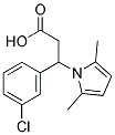 3-(3-氯苯基)-3-(2,5-二甲基-1H-吡咯-1-基)丙酸 结构式