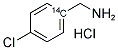 4-CHLOROBENZYLAMINE HYDROCHLORIDE, [1-14C] 结构式