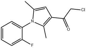 2-氯-1-[1-(2-氟苯基)-2,5-二甲基-1H-吡咯-3-基]乙酮 结构式