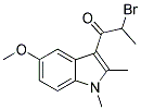 2-BROMO-1-(5-METHOXY-1,2-DIMETHYL-1H-INDOL-3-YL)-PROPAN-1-ONE 结构式