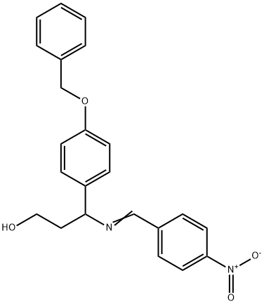 3-[4-(BENZYLOXY)PHENYL]-3-([(4-NITROPHENYL)METHYLENE]AMINO)-1-PROPANOL 结构式