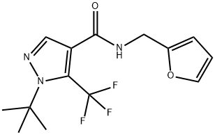 1-(TERT-BUTYL)-N-(2-FURYLMETHYL)-5-(TRIFLUOROMETHYL)-1H-PYRAZOLE-4-CARBOXAMIDE 结构式