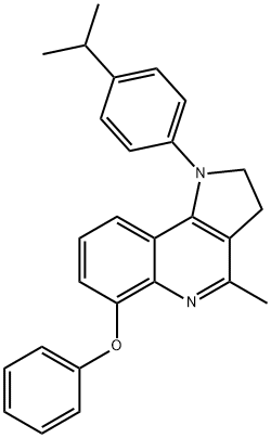 1-(4-ISOPROPYLPHENYL)-4-METHYL-2,3-DIHYDRO-1H-PYRROLO[3,2-C]QUINOLIN-6-YL PHENYL ETHER 结构式