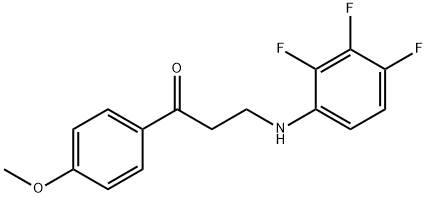 1-(4-METHOXYPHENYL)-3-(2,3,4-TRIFLUOROANILINO)-1-PROPANONE 结构式