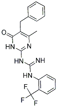 N-(5-BENZYL-4-METHYL-6-OXO-1,6-DIHYDROPYRIMIDIN-2-YL)-N'-[2-(TRIFLUOROMETHYL)PHENYL]GUANIDINE 结构式