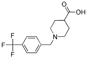 1-[4-(TRIFLUOROMETHYL)BENZYL]PIPERIDINE-4-CARBOXYLIC ACID 结构式