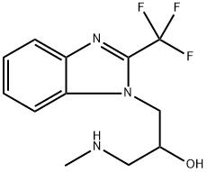 1-(甲基氨基)-3-(2-(三氟甲基)-1H-苯并[D]咪唑-1-基)丙-2-醇 结构式
