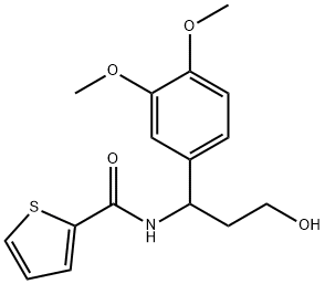 N-[1-(3,4-DIMETHOXYPHENYL)-3-HYDROXYPROPYL]-2-THIOPHENECARBOXAMIDE 结构式