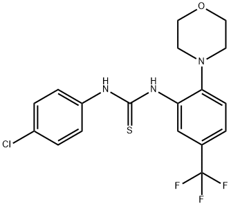 1-(4-CHLOROPHENYL)-3-(2-MORPHOLIN-4-YL-5-(TRIFLUOROMETHYL)PHENYL)THIOUREA