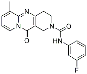 N-(3-FLUOROPHENYL)-6-METHYL-11-OXO-4,11-DIHYDRO-1H-DIPYRIDO[1,2-A:4',3'-D]PYRIMIDINE-2(3H)-CARBOXAMIDE 结构式