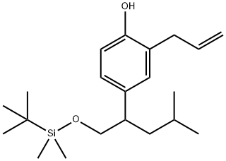 2-ALLYL-4-[1-(TERT-BUTYLDIMETHYLSILANYLOXYMETHYL)-3-METHYLBUTYL]PHENOL 结构式