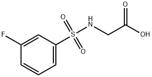 ((3-FLUOROPHENYL)SULFONYL)GLYCINE 结构式