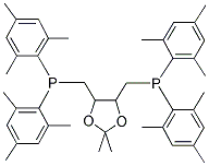 (+)-O-ISOPROPYLIDENE-2,3-DIHYDROXY-1,4-BIS[BIS(2,4,6-TRIMETHYLPHENYL)PHOSPHINO]BUTANE 结构式