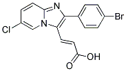 3-[2-(4-BROMO-PHENYL)-6-CHLORO-IMIDAZO[1,2-A]-PYRIDIN-3-YL]-ACRYLIC ACID 结构式