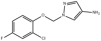 1-[(2-氯-4-氟苯氧基)甲基]-1H-吡唑-4-胺 结构式