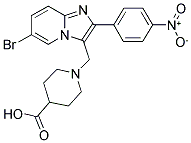 1-[6-BROMO-2-(4-NITRO-PHENYL)-IMIDAZO[1,2-A]-PYRIDIN-3-YLMETHYL]-PIPERIDINE-4-CARBOXYLIC ACID 结构式