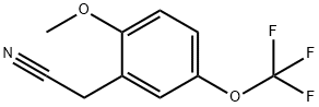 2-(2-甲氧基-5-(三氟甲氧基)苯基)乙腈 结构式
