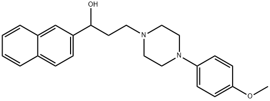 3-[4-(4-METHOXYPHENYL)PIPERAZINO]-1-(2-NAPHTHYL)-1-PROPANOL 结构式