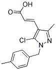 3-[5-CHLORO-3-METHYL-1-(4-METHYLBENZYL)-1H-PYRAZOL-4-YL]ACRYLIC ACID 结构式