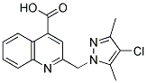 2-(4-CHLORO-3,5-DIMETHYL-PYRAZOL-1-YLMETHYL)-QUINOLINE-4-CARBOXYLIC ACID 结构式