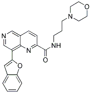 8-BENZOFURAN-2-YL-[1,6]NAPHTHYRIDINE-2-CARBOXYLIC ACID (3-MORPHOLIN-4-YL-PROPYL)-AMIDE 结构式