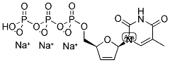 2',3'-DIDEHYDRO-2',3'-DIDEOXY-THYMIDINE-5'-TRIPHOSPHATE, SODIUM SALT 结构式