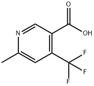 6-甲基-4-三氟甲基烟酸 结构式