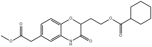 2-[6-(2-METHOXY-2-OXOETHYL)-3-OXO-3,4-DIHYDRO-2H-1,4-BENZOXAZIN-2-YL]ETHYL CYCLOHEXANECARBOXYLATE 结构式
