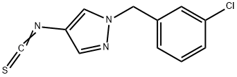 1-(3-氯苄基)-4-异硫氰酸根-1H-吡唑 结构式