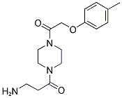 3-AMINO-1-[4-(2-P-TOLYLOXY-ACETYL)-PIPERAZIN-1-YL]-PROPAN-1-ONE 结构式