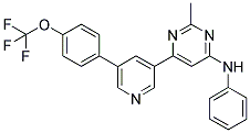 2-METHYL-N-PHENYL-6-(5-[4-(TRIFLUOROMETHOXY)PHENYL]PYRIDIN-3-YL)PYRIMIDIN-4-AMINE 结构式