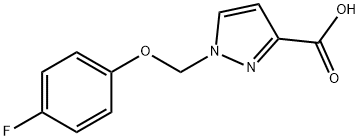1-[(4-氟苯氧基)甲基]-3-吡唑羧酸 结构式